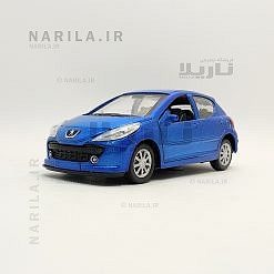 ماکت ماشین پژو 207 آبی کاربنی