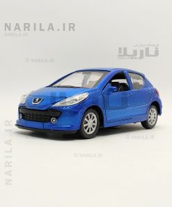 ماکت ماشین پژو 207 آبی کاربنی